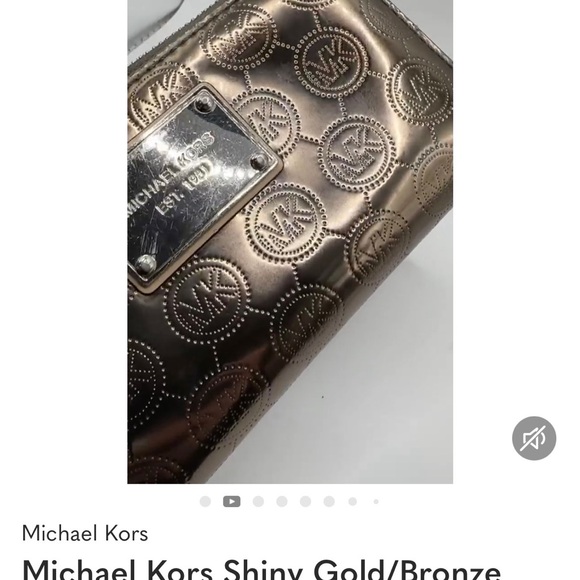 Michael Kors Gold Embossed Wallet#46